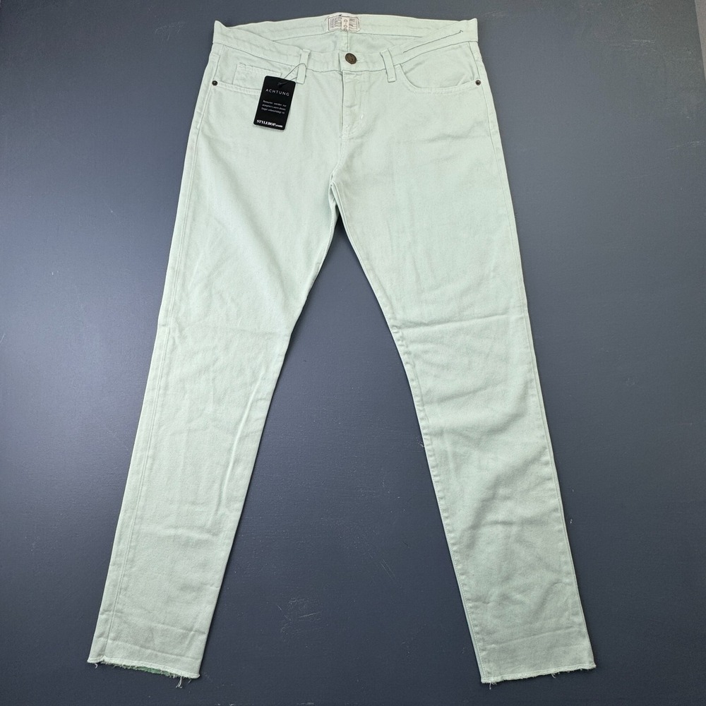 Current/Elliott Women's Size 30 Jade Green The Roller Relaxed Crop Jeans NWT New